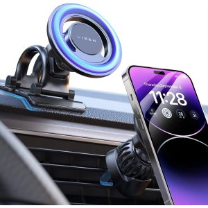 LISEN Fits MagSafe Car Mount for iPhone Strong Magnetic Phone Holder