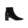 Lou crinkled glossed-leather ankle boots
