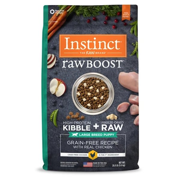 Instinct Raw Boost Large Breed Puppy Grain-Free Recipe with Real Chicken Dry Dog Food with Freeze-Dried Raw Pieces, 20 lbs. | Petco