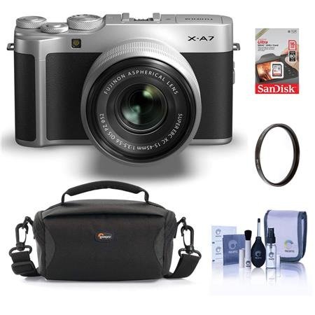 X-A7 Mirrorless Camera With XC 15-45mm OS PZ Lens,Silver W/Free ACC KIT