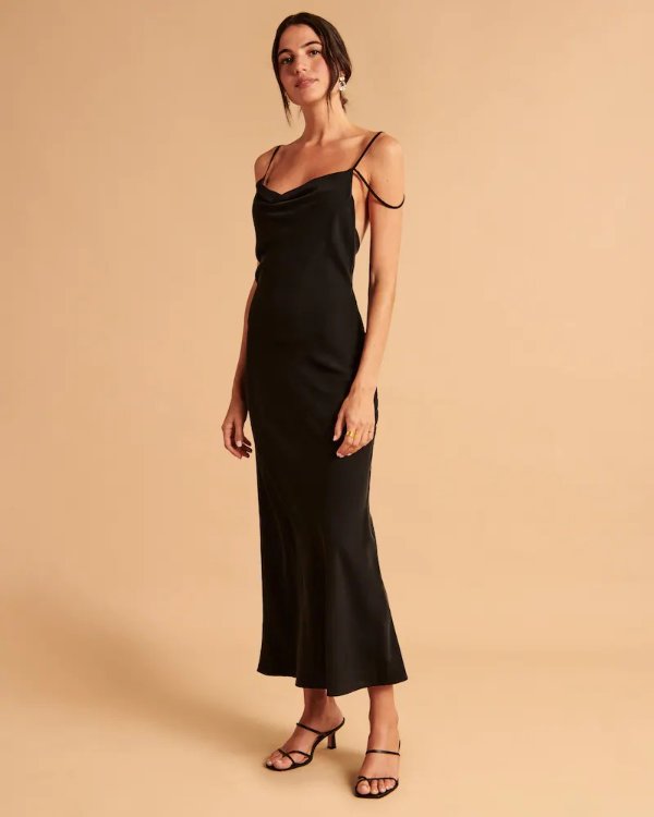 Women's Cowl Neck Slip Maxi Dress | Women's Clearance | Abercrombie.com
