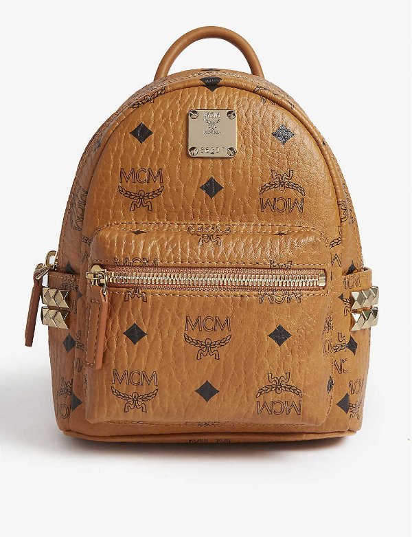 Stark studded Visetos coated canvas mini backpack