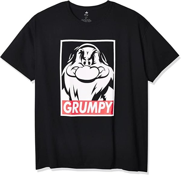 Disney Men's Snow White and Seven Dwarfs Grumpy Graphic T-Shirt
