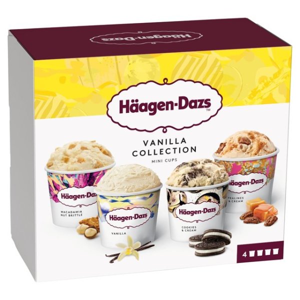 Haagen-Dazs 香草系列迷你杯冰淇淋 4 x 95ml
