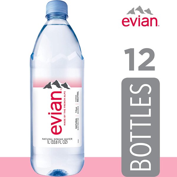 Evian 天然矿泉水 1升 12瓶