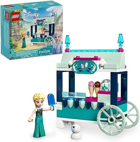 Disney Frozen Elsa’s Frozen Treats Building Set, Includes Elsa Mini-Doll and a Snowgie Figure, Elsa Toy Makes a Fun Gift for Girls and Boys who Love Frozen Toys, Disney Princess Doll, 43234