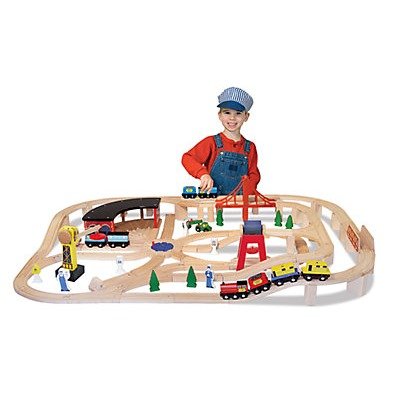 木质铁道玩具套装