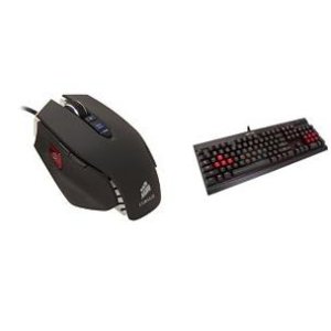 海盗船Corsair Vengeance复仇者系列 M65 FPS激光游戏鼠标 + K70游戏机械键盘(Cherry MX红轴)