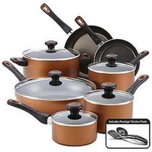 Farberware 14-Piece Copper Dishwasher Safe Nonstick Cookware Set 