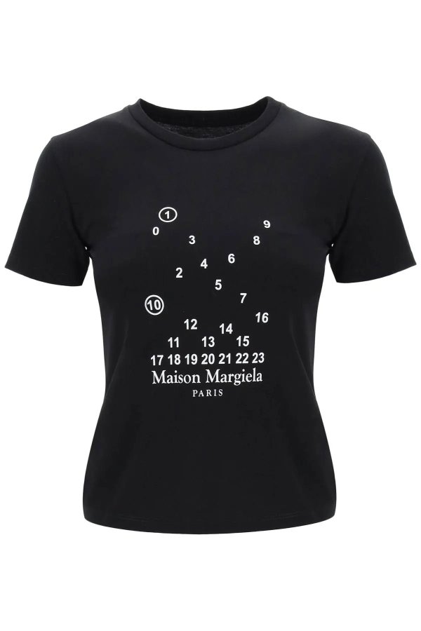 numeric print slim fit t-shirt