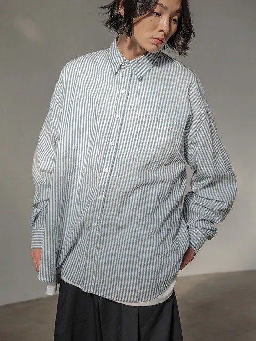 Giant Fit Burn Out Shirt 1:1 Stripe