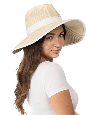 Women's Panama Crown Face Framer Straw Hat