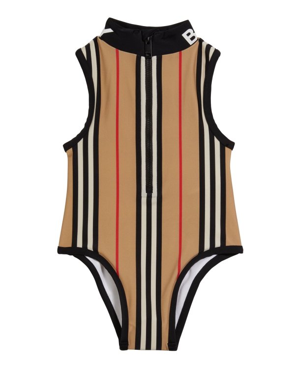 Girl's Siera Archive Stripe One-Piece Swimsuit, Size 3-14