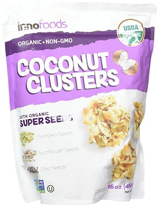 Coconut Clusters with Organic Super Seeds (Pumpkin; Sunflower & Chia Seeds) (Single Bag - 16 oz.)
