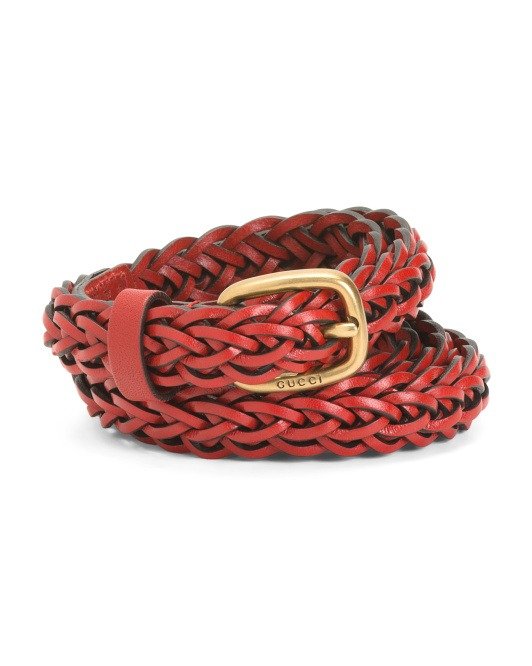 Made In Italy Braided Leather Belt