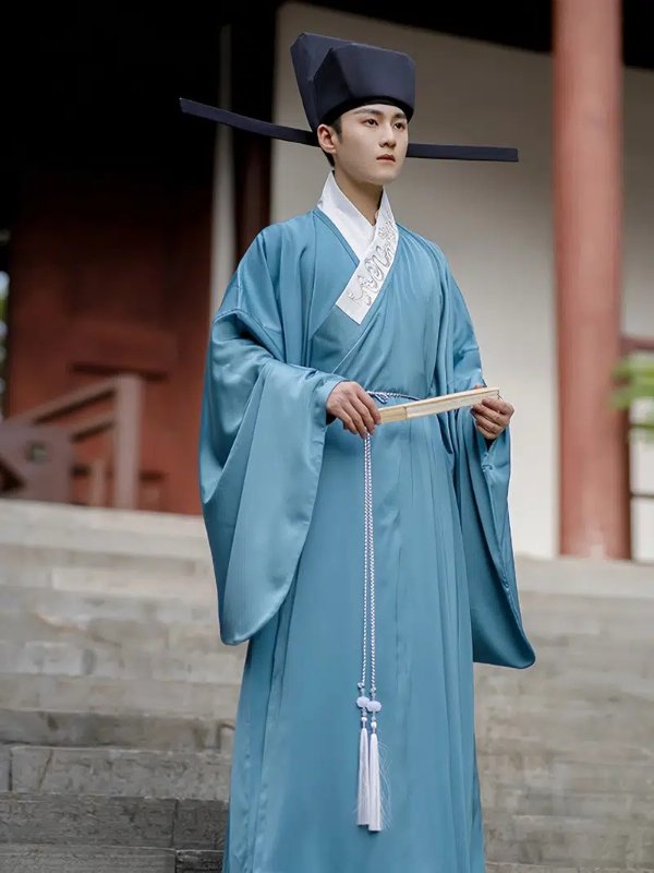 Men's Hanfu Chinese Style Embroidered Graphic Long Robe Without Belt Traditional Festive Costume For Chinese New Year Party Chinese Size Please Check The Size Guide Carefully | Check Out Today's Deals Now | Temu