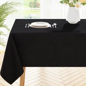 smiry Rectangle Table Cloth, Waterproof Anti-Scratch Polyester Tablecloth 60x84