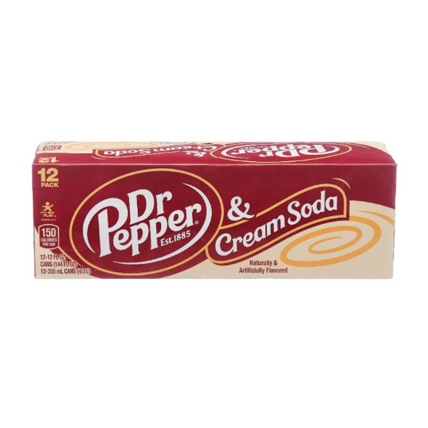 Dr. Pepper & Cream Soda, 12 Can Pack