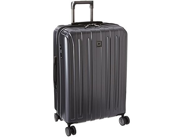 Paris Titanium Hardside Expandable Luggage with Spinner Wheels, Graphite, Checked-Medium 25 Inch
