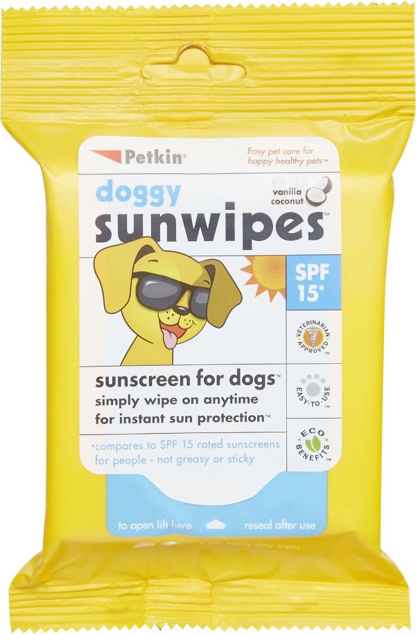 SPF 15 Doggy Sun Wipes, 20 count - Chewy.com