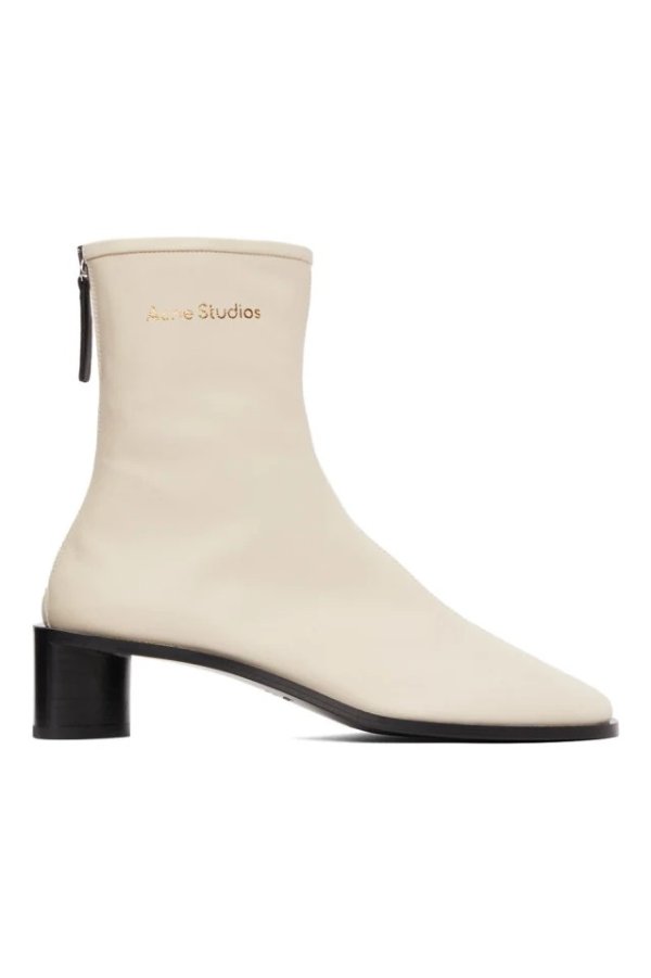 Off-White Branded Heeled Boots