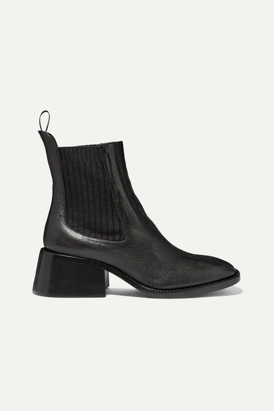 Bea glossed-leather Chelsea boots
