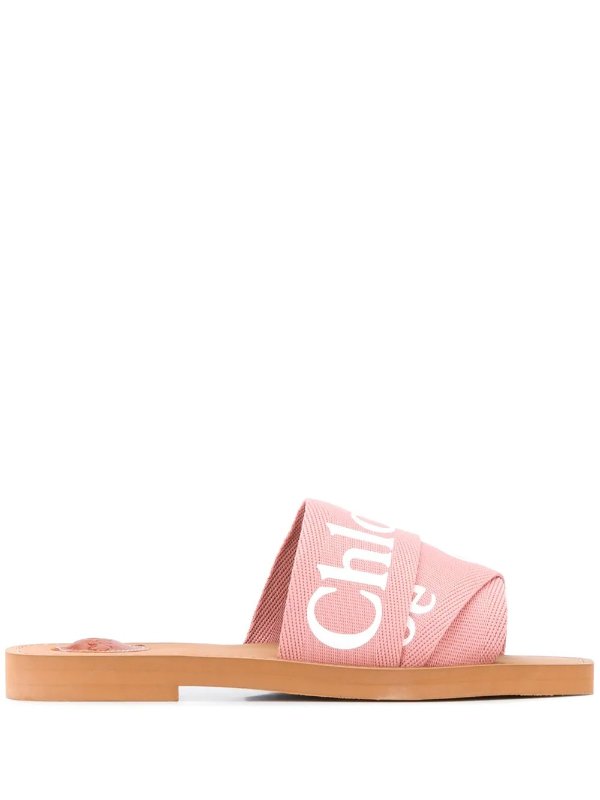 Woody logo-strap sandals