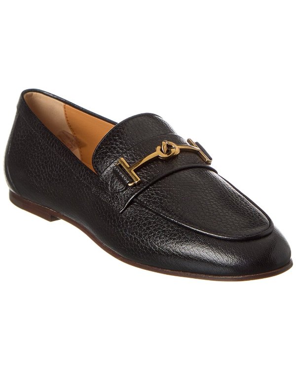 TOD’s Double T Leather Loafer / Gilt