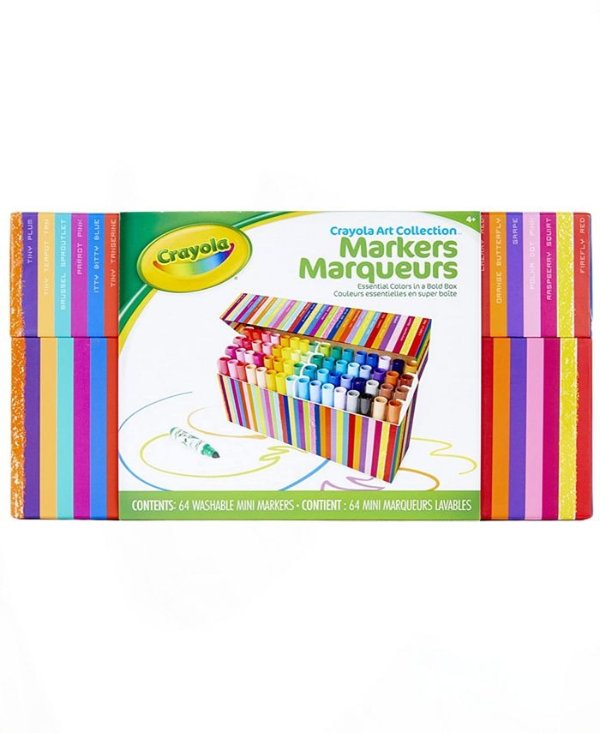 The Coloring Classic 64 Count Pip Squeaks Mini Coloring Markers Set
