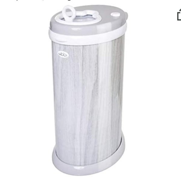 Ubbi 儿童不锈钢防臭尿布桶，不需要额外滤芯 可容纳55片脏尿布
