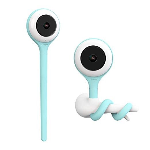HD WiFi Video Baby/Pet Monitor (Turquoise)- Supports 2 Cameras and Up, Night Vision, Noise & Crying Detection, 2-Way Talk Back, Wall Mount- Baby Boy Girl Shower Gift