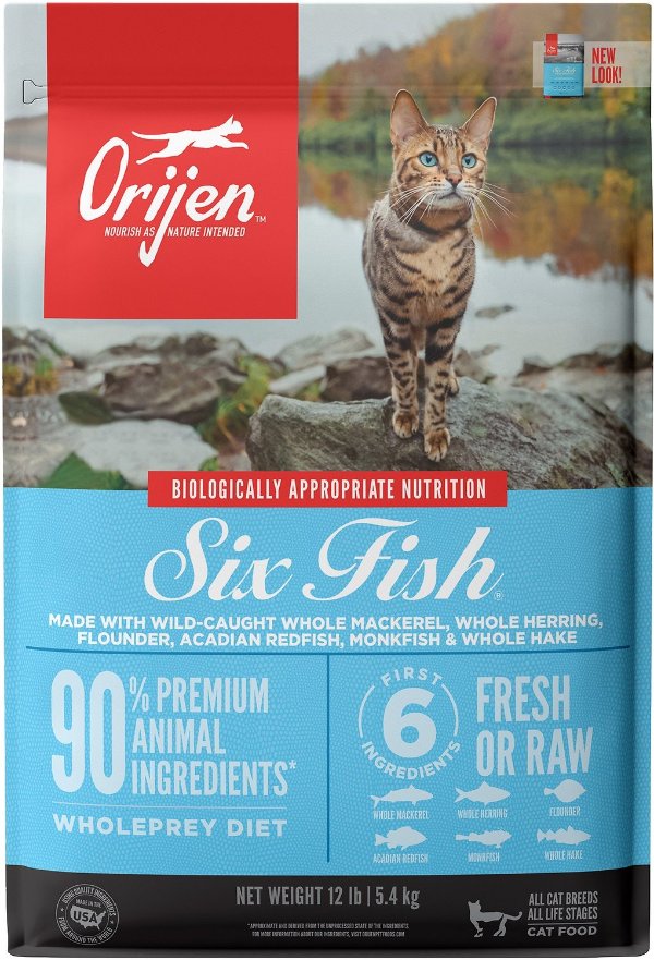 无谷物六种鱼猫粮12磅