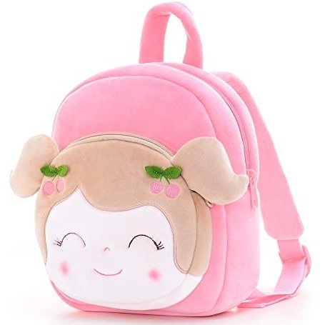 Toddler Backpack Plush Bag Cherry Girl Pink Age 2+