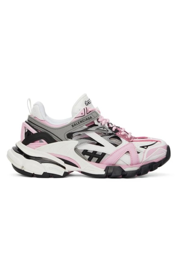 Pink & Grey Track 2.0 Sneakers