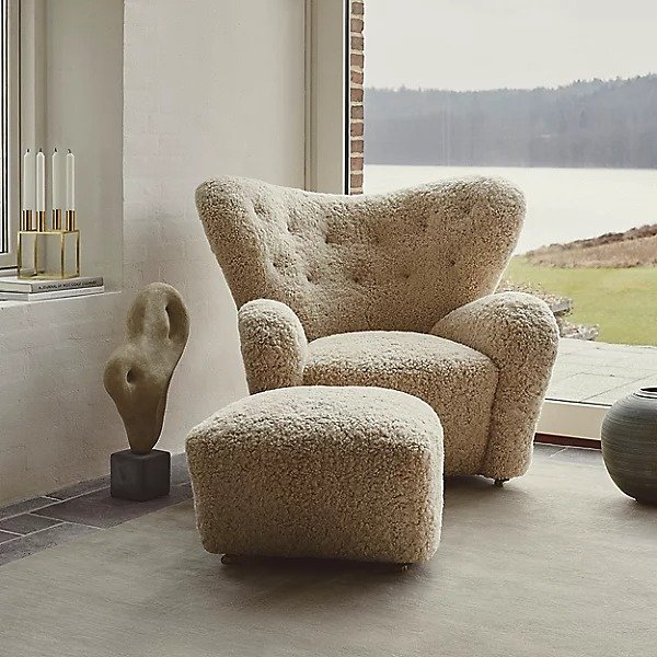 The Tired Man Lounge Chair with Ottoman by by Lassen at Lumens.com