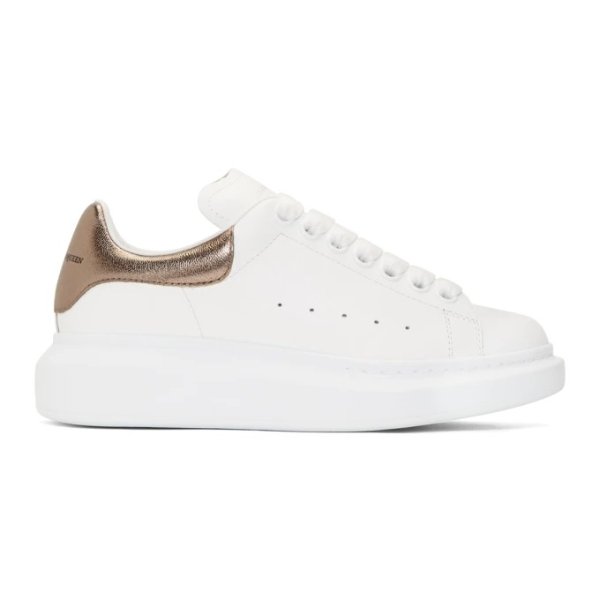 - White & Rose Gold Oversized Sneakers