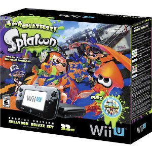 Nintendo - Wii U 32GB Console Splatoon Special Edition Bundle - Black