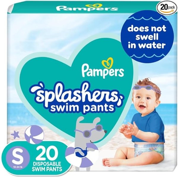 Splashers Swim Diapers Size S 20 Count