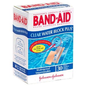 Band-Aid Water Block Plus Clear Bandages, Box of 30, Waterproof