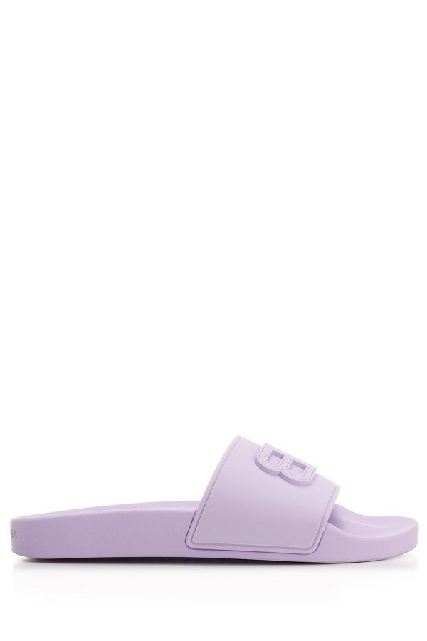 3D BB Logo 奶油紫拖鞋