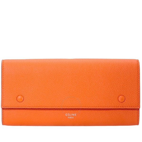 Large Flap Multifunction Wallet- Orange