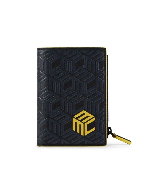 Mini Cubic Logo Leather Bifold Wallet