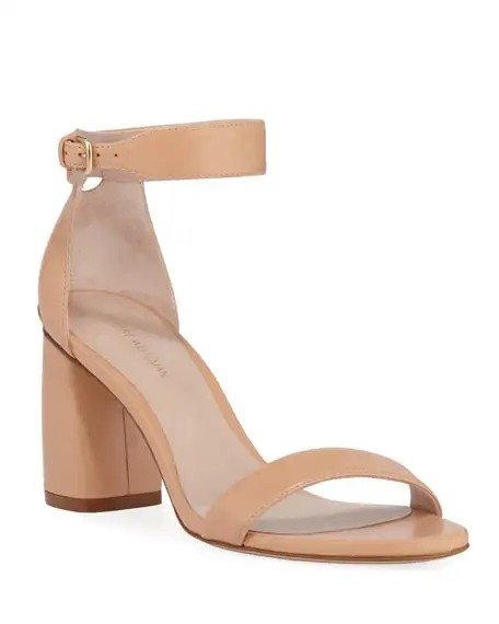 Partlynude Leather Ankle-Strap Sandals