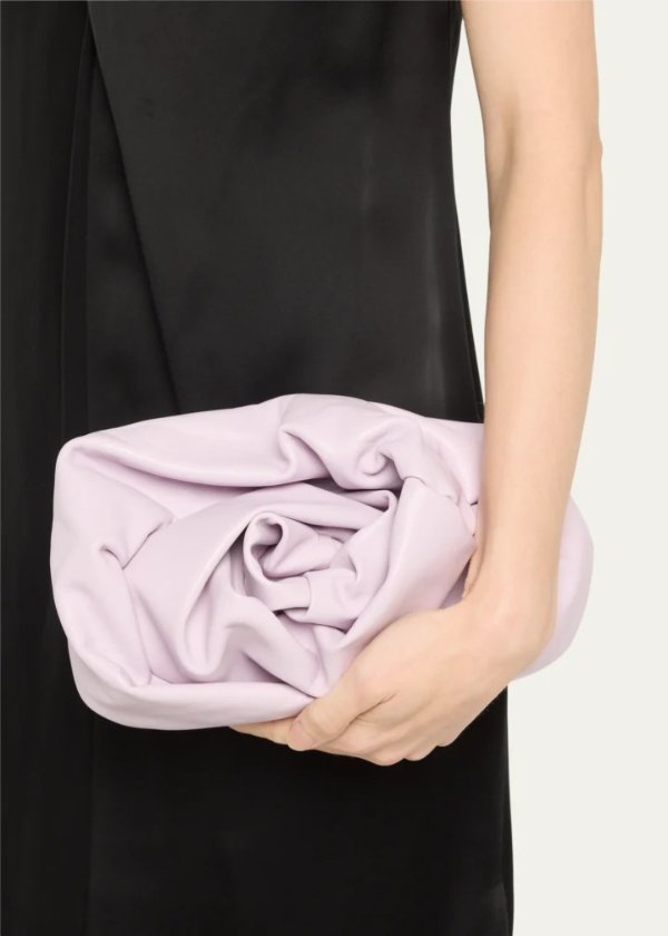 Rose Soft Leather Clutch Bag