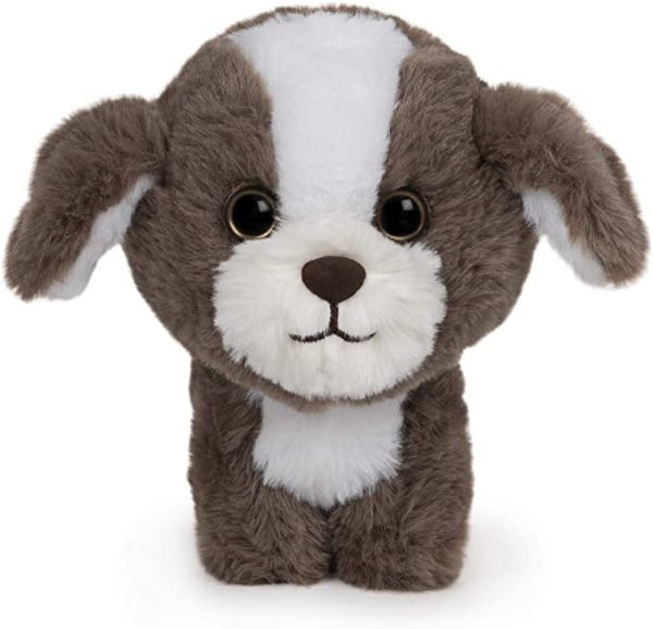 Pet Shop Shih Tzu Puppy Dog Plush Stuffed Animal, Brown and White, 6"