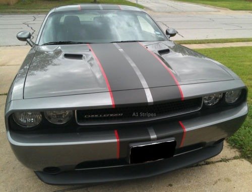 All Year Dodge Challenger 2 color 9" Twin Rally stripes Stripe Graphics Decals | eBay