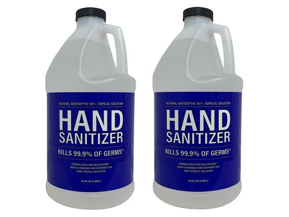 Alcohol Antiseptic Hand Sanitizer, 64oz. 2-Pack