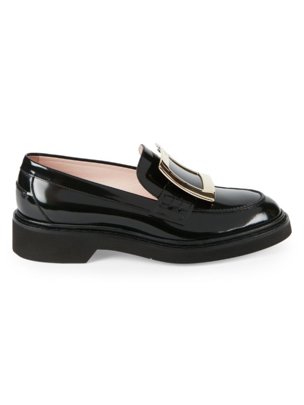 Soft Leather Buckle Loafers