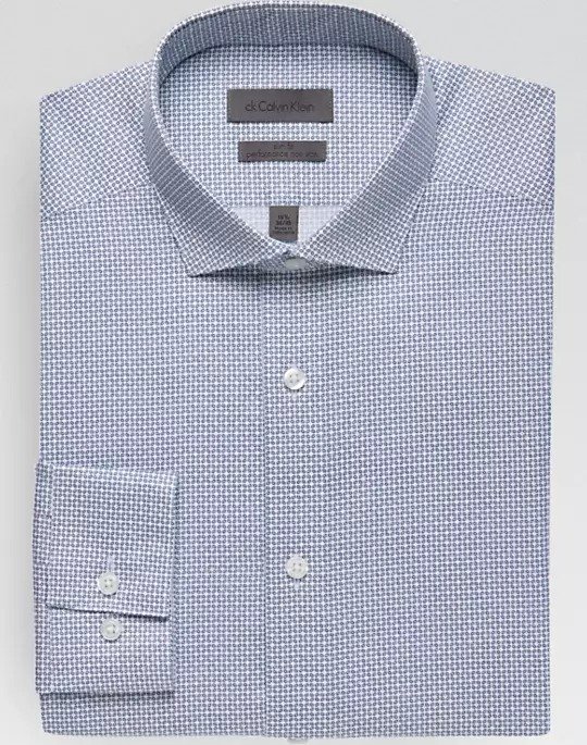 Blue Oval Geometric Slim Fit Dress Shirt - Men's Shirts | Men's Wearhouse