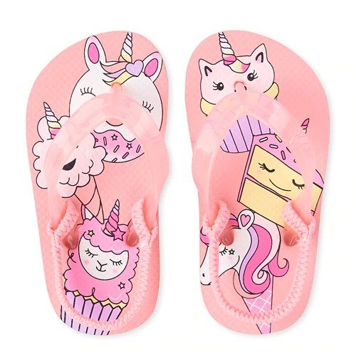 Toddler Girls Unicorn Flip Flops